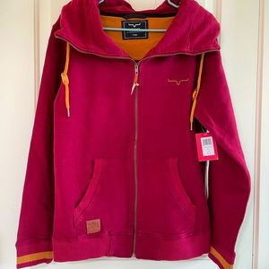 NWT Kimes Wine fleece jacket